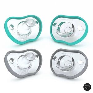Nanobebe Baby Pacifiers 0-3 Month - Orthodontic, Curves Comfortably with Face...